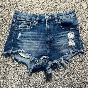 DIVIDED High-Waisted Jean Shorts